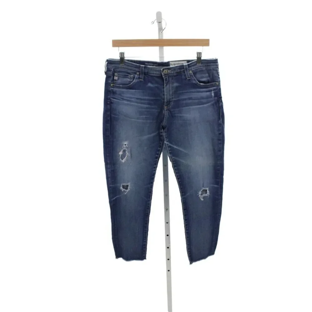 AG Adriano Goldschmied Womens Ankle Jeans Blue Cotton Mid Rise Size 32